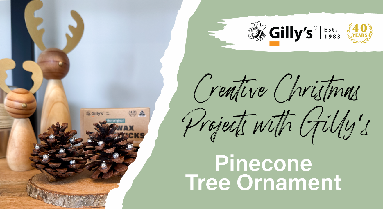 Creative Christmas Projects with Gilly's - Pinecone Tree Ornament
