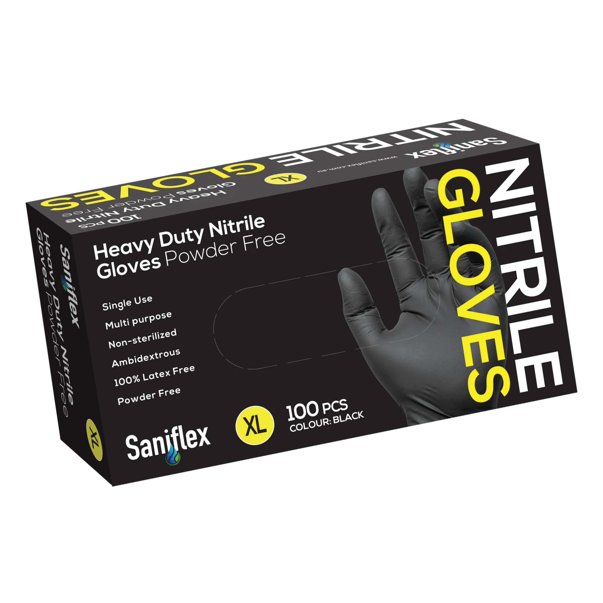 Black Nitrile Gloves Heavy Duty – Gilly's Australia