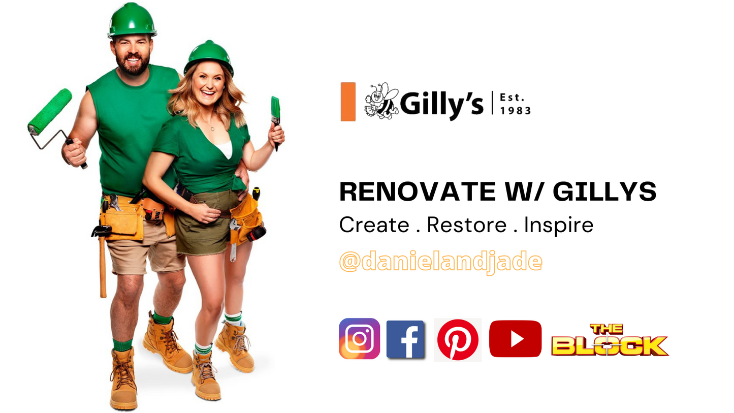 Renovate w/ Gilly's - An Interview with Daniel and Jade from The Block