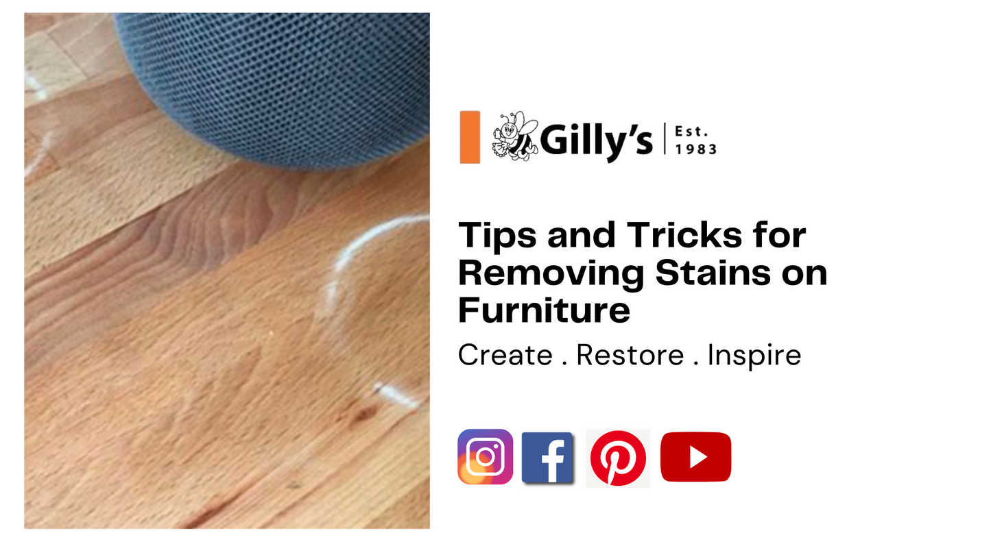 Tips and Tricks for Removing Stains on Furniture